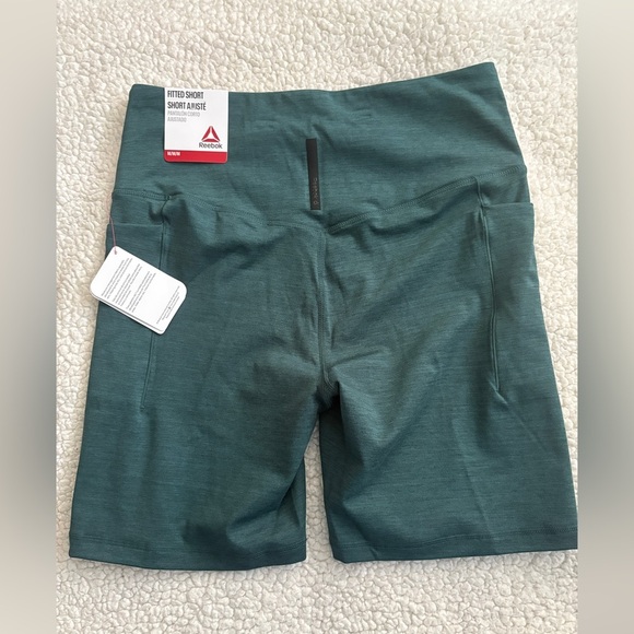 Reebok Women's Dark Green Bike Shorts - Picture 2 of 8